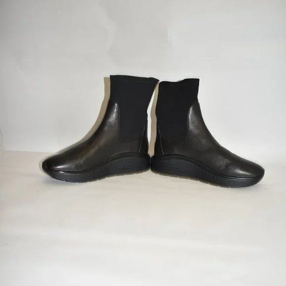 STUART WEITZMAN EVONNA BOOT PLATFORM SOCKLEATHER STRETCH BLACK8 (P19)